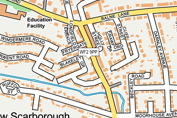 WF2 9PP map - OS OpenMap – Local (Ordnance Survey)