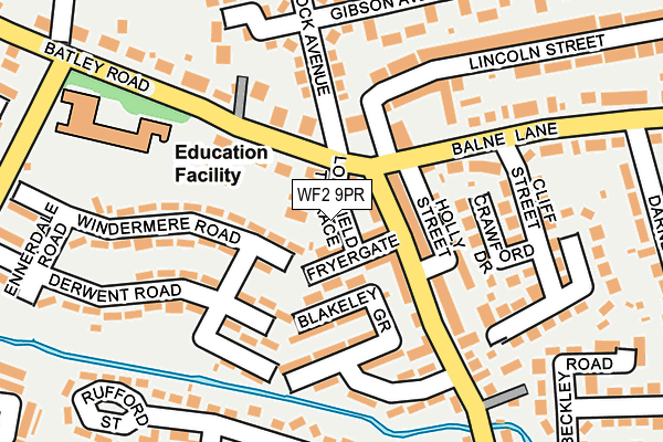 WF2 9PR map - OS OpenMap – Local (Ordnance Survey)