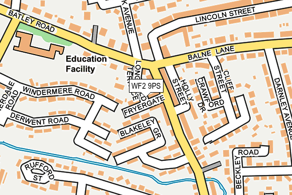 WF2 9PS map - OS OpenMap – Local (Ordnance Survey)