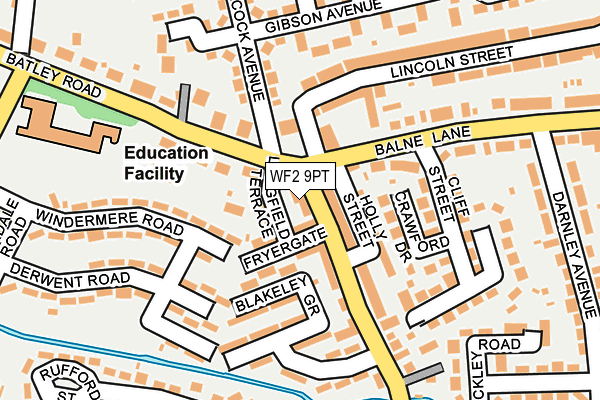 WF2 9PT map - OS OpenMap – Local (Ordnance Survey)