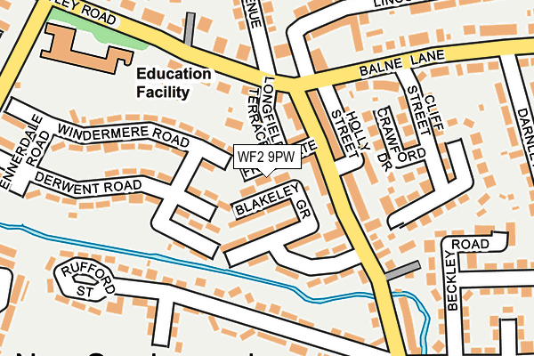 WF2 9PW map - OS OpenMap – Local (Ordnance Survey)