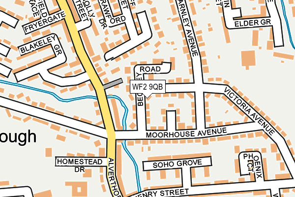 WF2 9QB map - OS OpenMap – Local (Ordnance Survey)