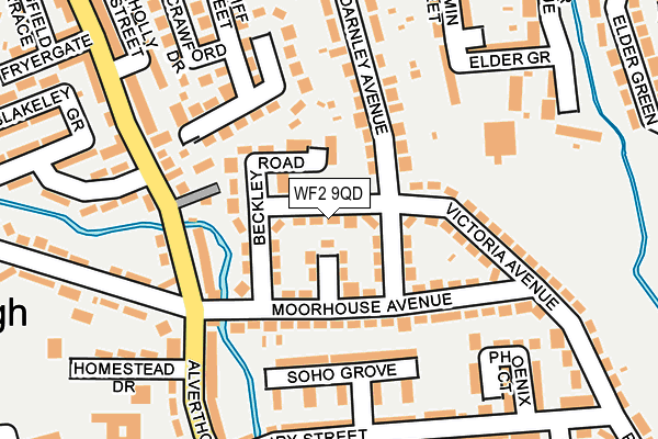 WF2 9QD map - OS OpenMap – Local (Ordnance Survey)