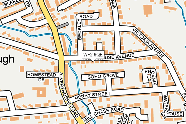 WF2 9QE map - OS OpenMap – Local (Ordnance Survey)