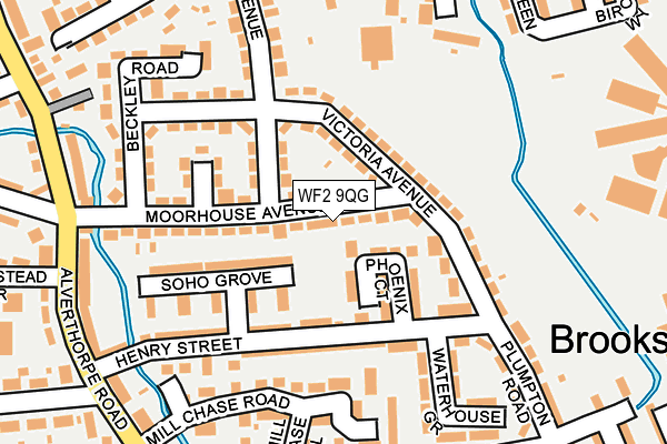 WF2 9QG map - OS OpenMap – Local (Ordnance Survey)