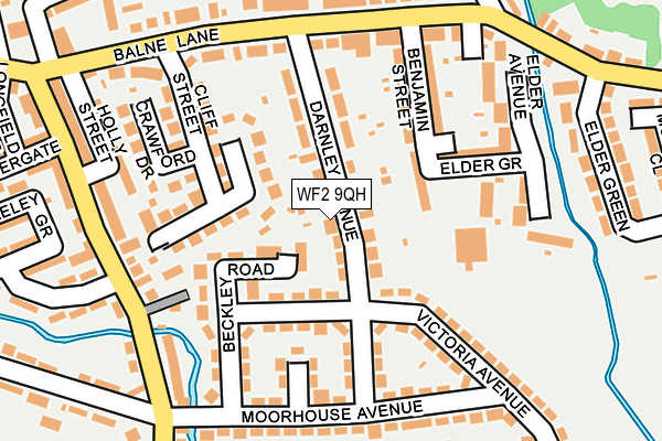 WF2 9QH map - OS OpenMap – Local (Ordnance Survey)