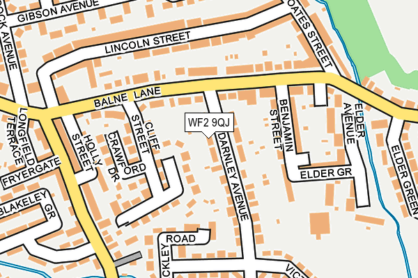 WF2 9QJ map - OS OpenMap – Local (Ordnance Survey)