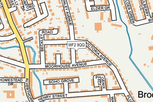 WF2 9QQ map - OS OpenMap – Local (Ordnance Survey)