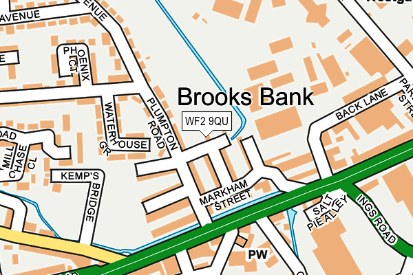 WF2 9QU map - OS OpenMap – Local (Ordnance Survey)