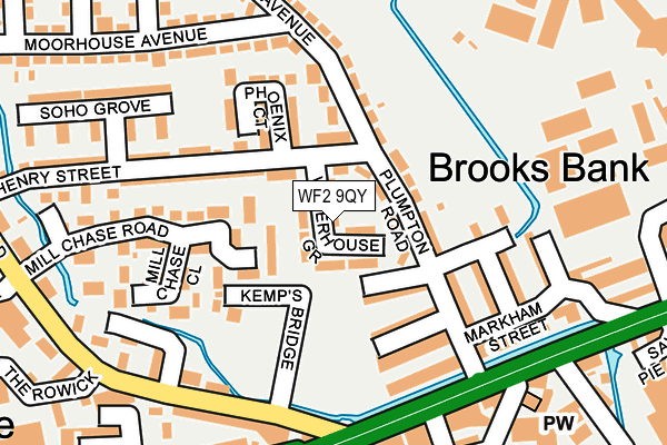 WF2 9QY map - OS OpenMap – Local (Ordnance Survey)