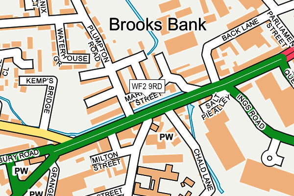 WF2 9RD map - OS OpenMap – Local (Ordnance Survey)