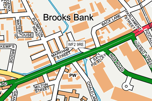 WF2 9RE map - OS OpenMap – Local (Ordnance Survey)