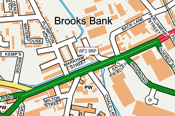 WF2 9RP map - OS OpenMap – Local (Ordnance Survey)