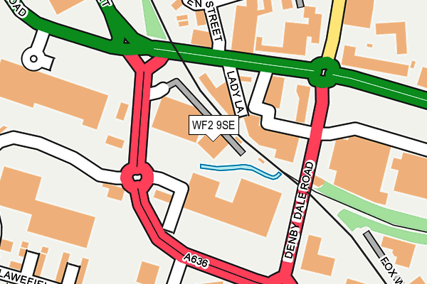 WF2 9SE map - OS OpenMap – Local (Ordnance Survey)