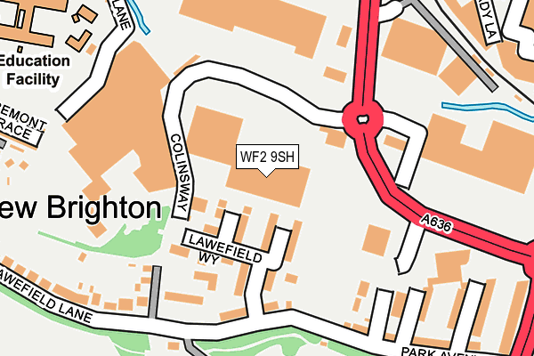 WF2 9SH map - OS OpenMap – Local (Ordnance Survey)