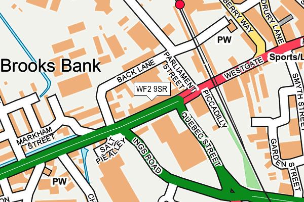 WF2 9SR map - OS OpenMap – Local (Ordnance Survey)