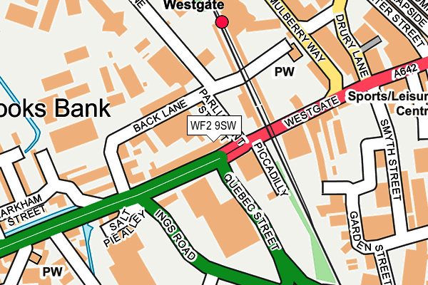 WF2 9SW map - OS OpenMap – Local (Ordnance Survey)