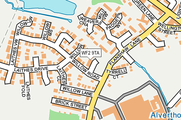 WF2 9TA map - OS OpenMap – Local (Ordnance Survey)