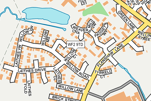 WF2 9TD map - OS OpenMap – Local (Ordnance Survey)