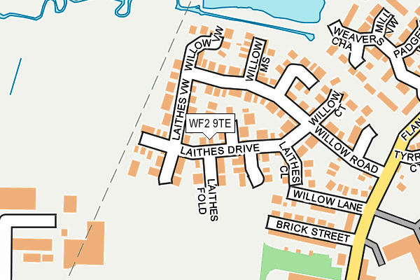 WF2 9TE map - OS OpenMap – Local (Ordnance Survey)