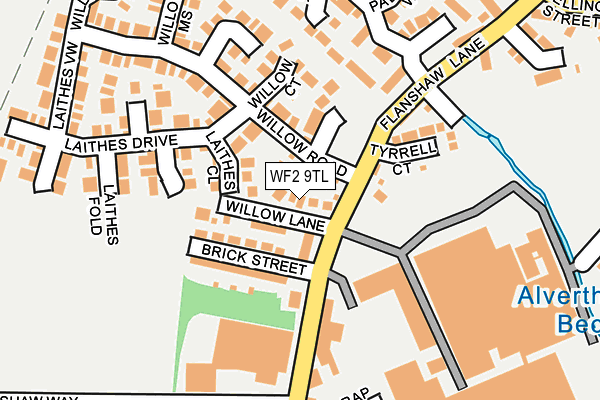 WF2 9TL map - OS OpenMap – Local (Ordnance Survey)