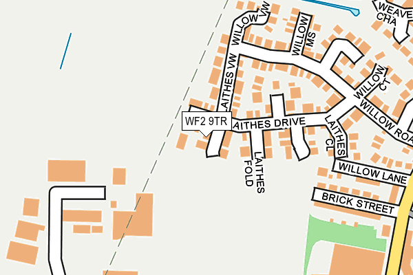 WF2 9TR map - OS OpenMap – Local (Ordnance Survey)
