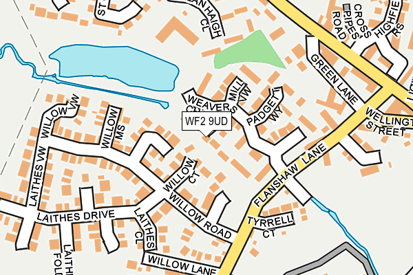 WF2 9UD map - OS OpenMap – Local (Ordnance Survey)