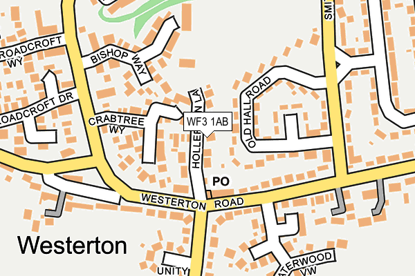 WF3 1AB map - OS OpenMap – Local (Ordnance Survey)