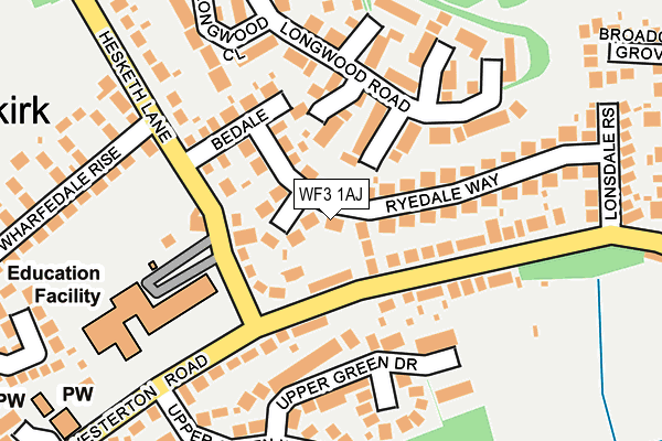 Map of WEST YORKSHIRE BRICKWORK LTD at local scale