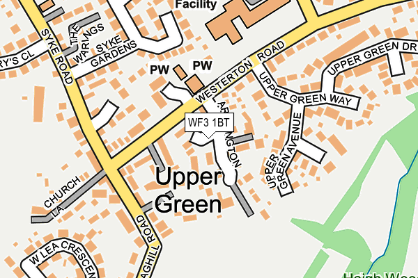 WF3 1BT map - OS OpenMap – Local (Ordnance Survey)