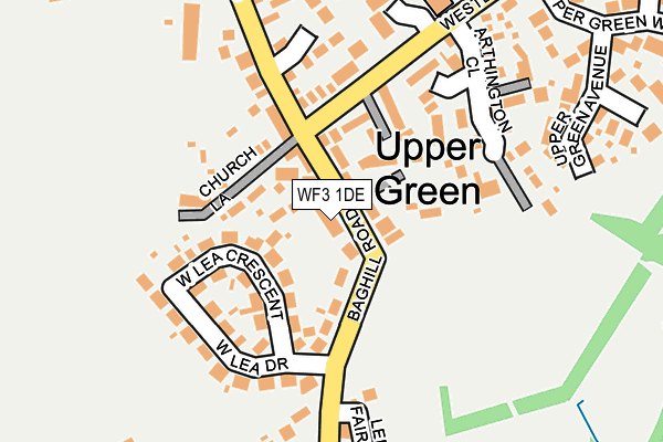 WF3 1DE map - OS OpenMap – Local (Ordnance Survey)