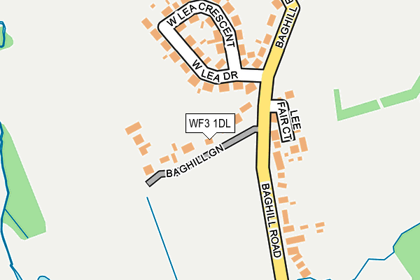 WF3 1DL map - OS OpenMap – Local (Ordnance Survey)