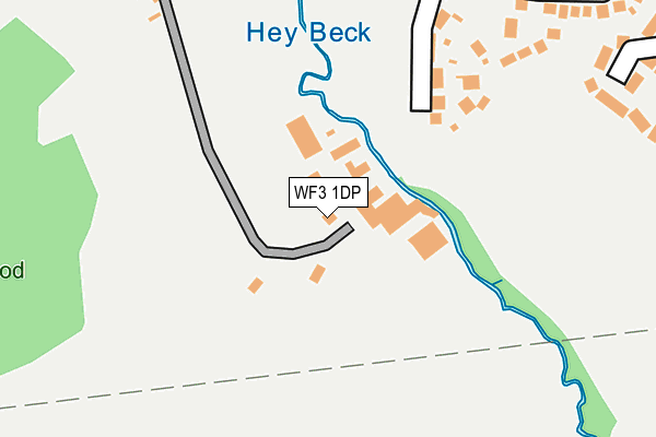 WF3 1DP map - OS OpenMap – Local (Ordnance Survey)