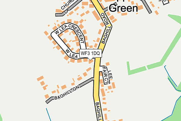 WF3 1DQ map - OS OpenMap – Local (Ordnance Survey)