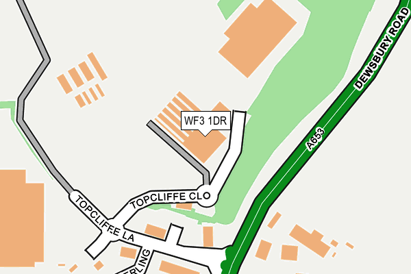WF3 1DR map - OS OpenMap – Local (Ordnance Survey)