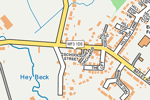 WF3 1DS map - OS OpenMap – Local (Ordnance Survey)