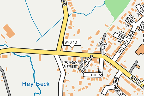 WF3 1DT map - OS OpenMap – Local (Ordnance Survey)