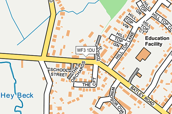 WF3 1DU map - OS OpenMap – Local (Ordnance Survey)