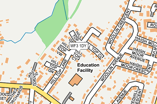 WF3 1DY map - OS OpenMap – Local (Ordnance Survey)