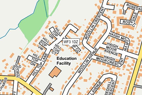 WF3 1DZ map - OS OpenMap – Local (Ordnance Survey)
