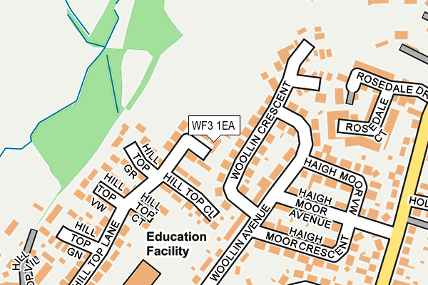 WF3 1EA map - OS OpenMap – Local (Ordnance Survey)
