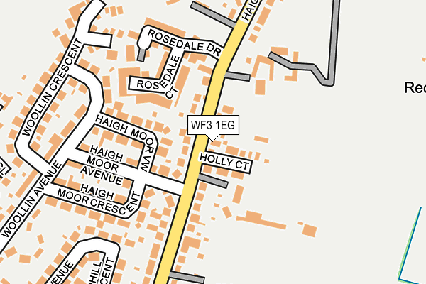 WF3 1EG map - OS OpenMap – Local (Ordnance Survey)