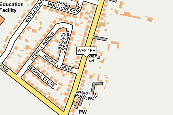 WF3 1EH map - OS OpenMap – Local (Ordnance Survey)