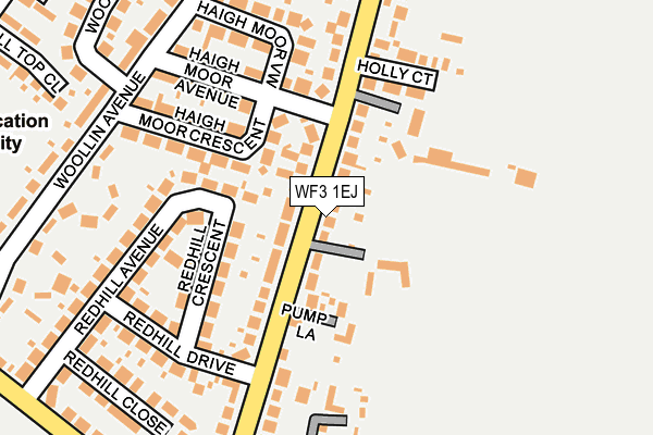 WF3 1EJ map - OS OpenMap – Local (Ordnance Survey)
