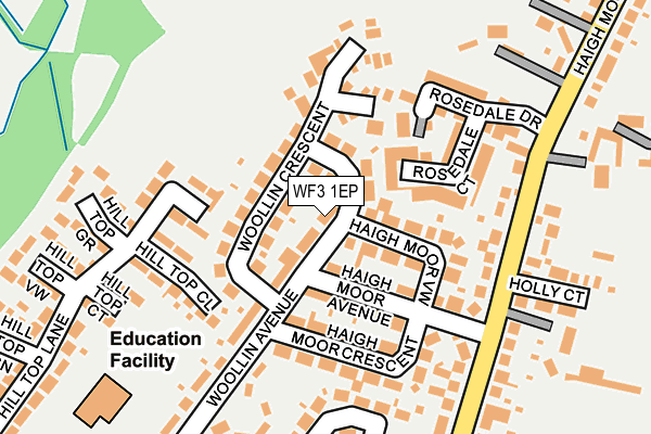 WF3 1EP map - OS OpenMap – Local (Ordnance Survey)