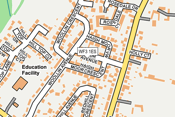 WF3 1ES map - OS OpenMap – Local (Ordnance Survey)