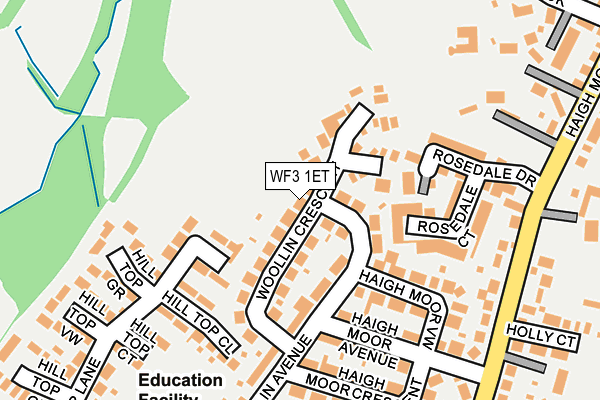 WF3 1ET map - OS OpenMap – Local (Ordnance Survey)