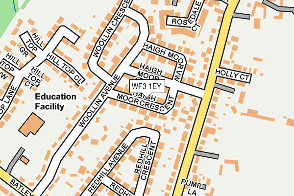 WF3 1EY map - OS OpenMap – Local (Ordnance Survey)