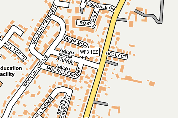 WF3 1EZ map - OS OpenMap – Local (Ordnance Survey)
