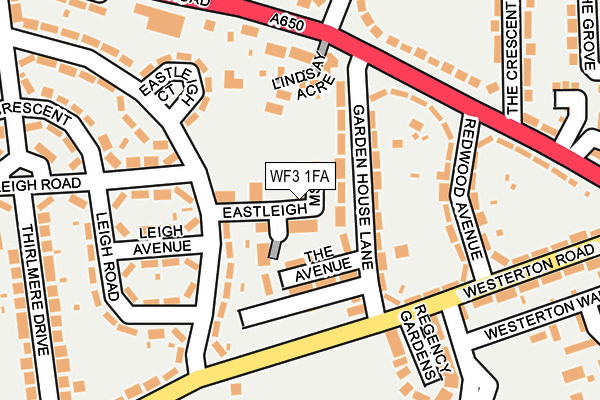 WF3 1FA map - OS OpenMap – Local (Ordnance Survey)